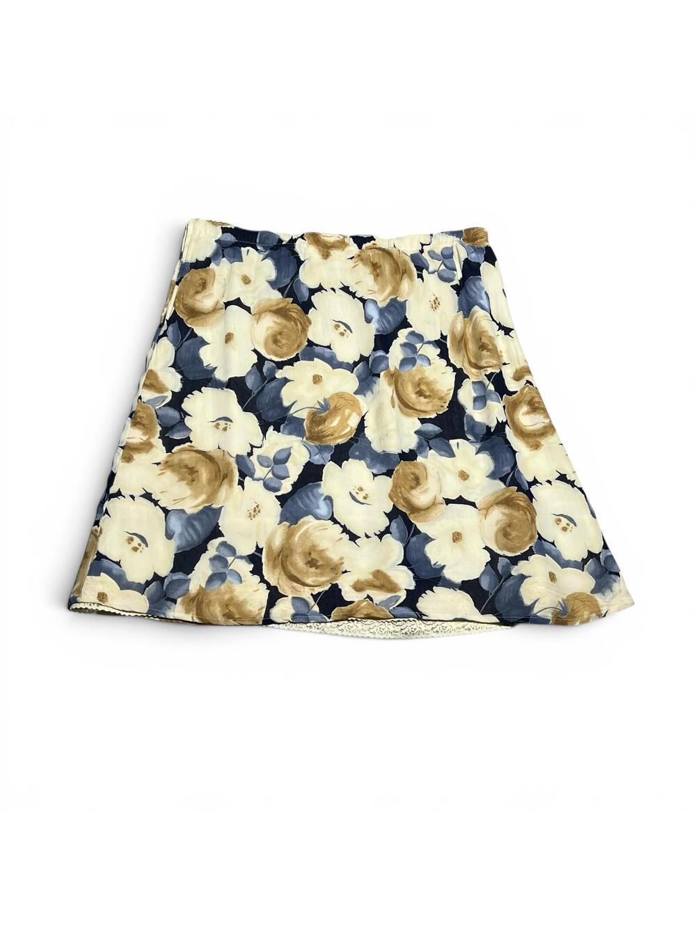 Vintage 90s Liz Claiborne Floral Knee-length Skirt